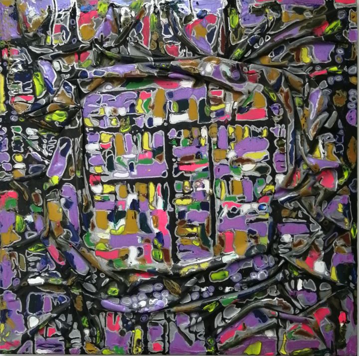Painting titled "Satoshi" by Nelson Jorquera Peralta, Original Art, Acrylic