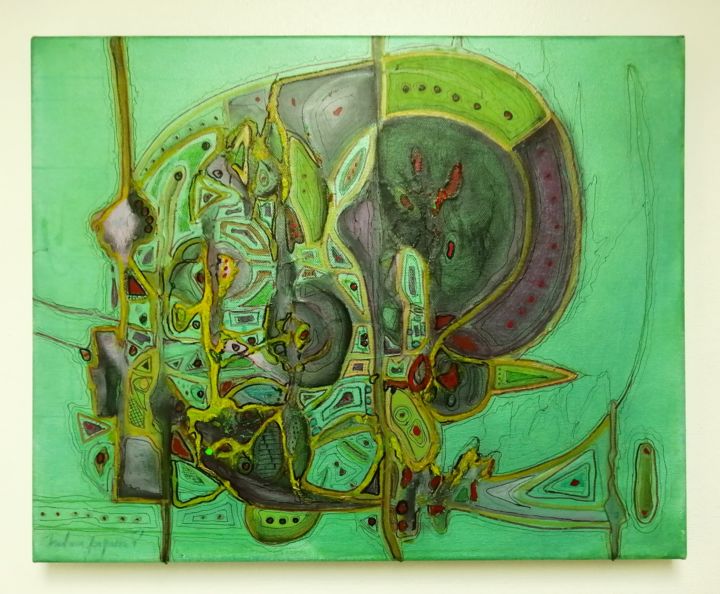 Peinture intitulée "Encéfalo" par Nelson Jorquera Peralta, Œuvre d'art originale, Acrylique