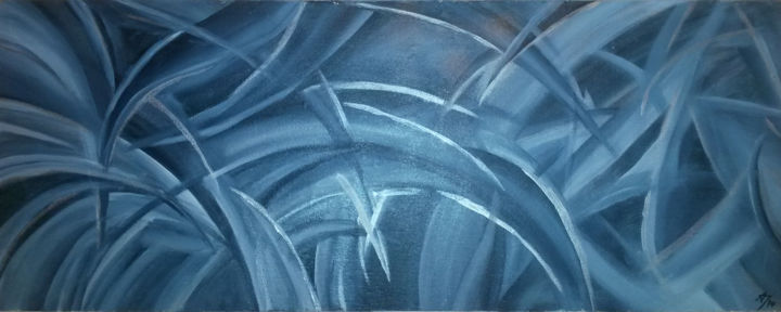 Peinture intitulée "blue-waves.jpg" par Adolfo, Œuvre d'art originale, Acrylique