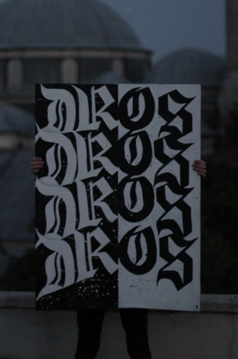 Painting titled ""Dros" acrylic pain…" by Dros, Original Artwork, Spray paint