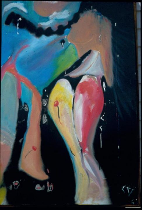 Painting titled "lust" by Chad Durnford, Original Art,