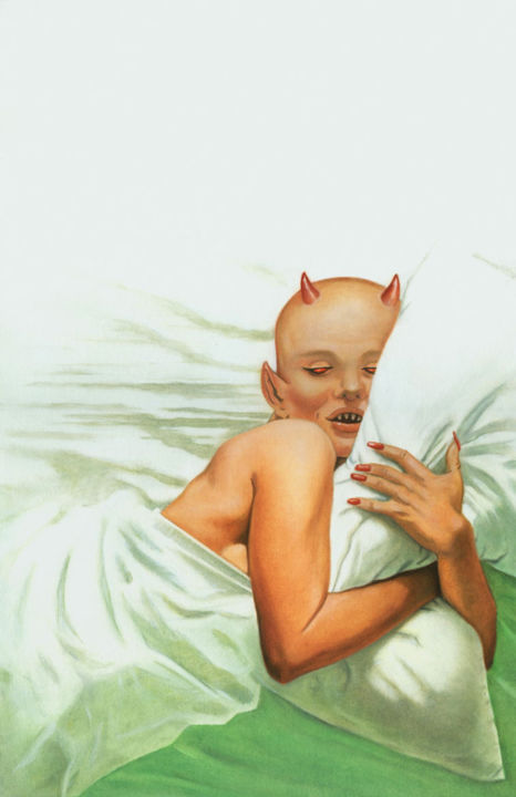 Pintura titulada "demon-dreams.jpg" por Stacy Drum, Obra de arte original, Oleo