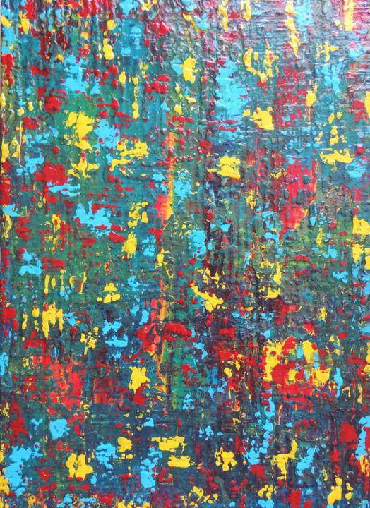 Schilderij getiteld "Fusion" door Ds Abstract Art Paintings, Origineel Kunstwerk, Acryl