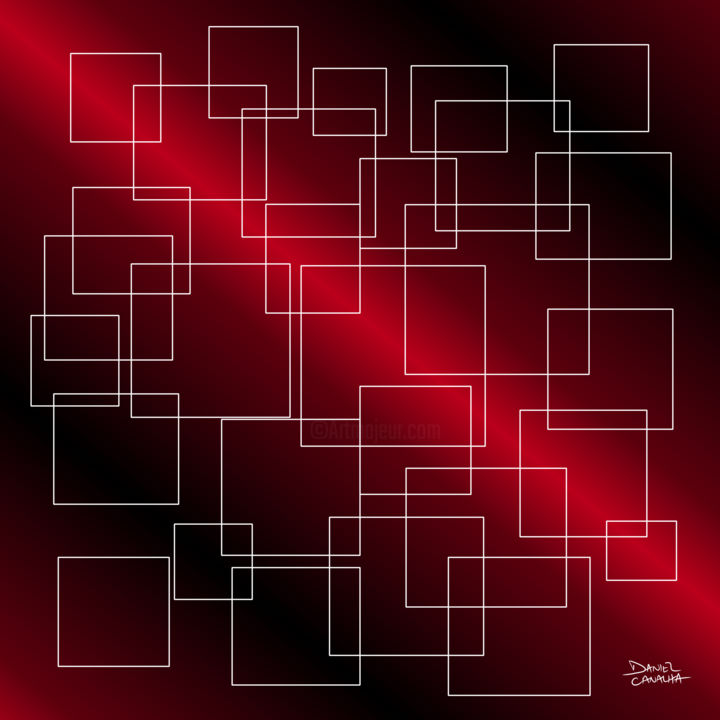 Arts numériques intitulée "Squares" par Daniel Canalha, Œuvre d'art originale, Travail numérique 2D