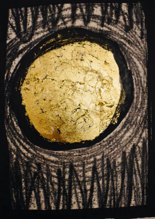 Printmaking titled "Gold 3" by Du-Du Shahane Shahbazyna, Original Artwork, Monotype