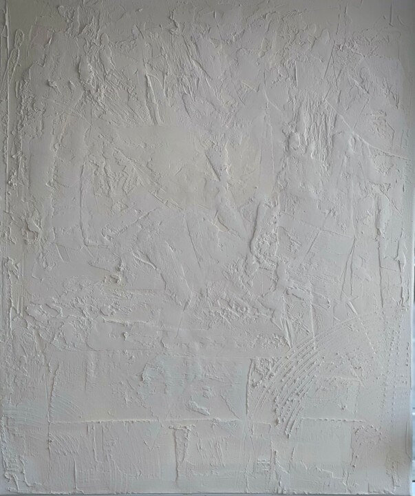 Scultura intitolato "Abstrait" da Vanessa Louis-Mondesir, Opera d'arte originale, Gesso Montato su Telaio per barella in leg…