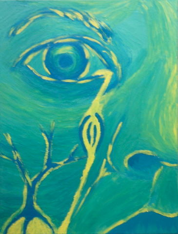 Painting titled "Ars Poetica" by Maggie, Original Artwork, Oil