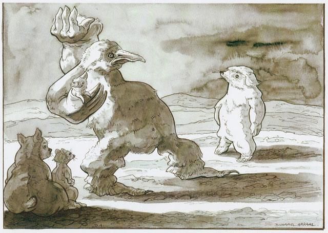 Disegno intitolato "L'Intrus" da Daniel Duhamel Arrapel, Opera d'arte originale, Altro
