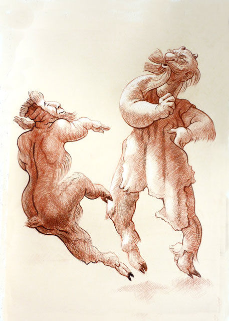 Drawing titled "Le défi" by Daniel Duhamel Arrapel, Original Artwork