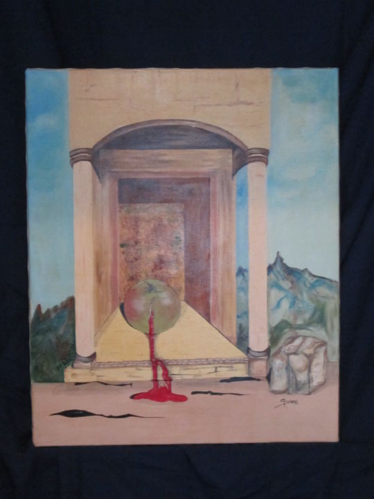 Painting titled "la-pomme.jpg" by Simone Duhamel, Original Artwork