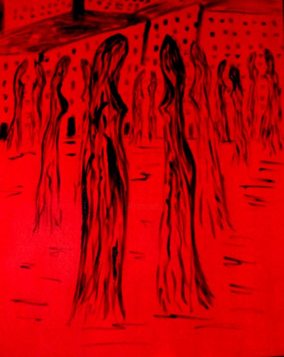 Pintura intitulada "Gossip" por Duilio, Obras de arte originais, Óleo