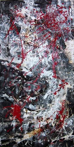Painting titled "P LIKE POLLOCK" by Neosculptural, Original Artwork
