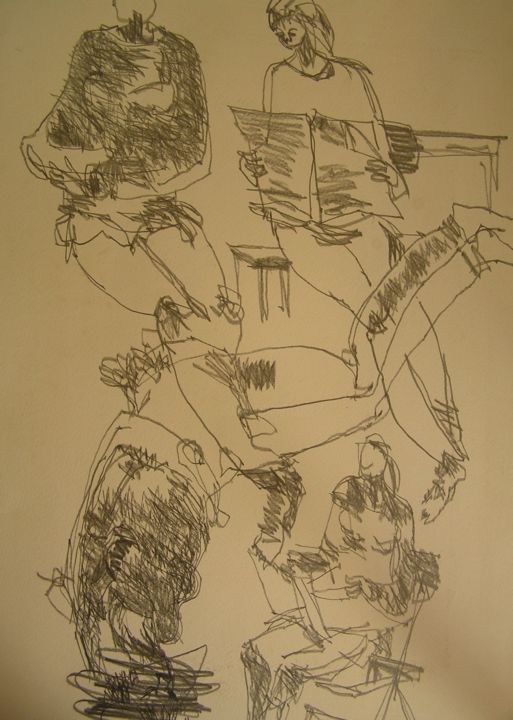 Drawing titled "Play Time" by Duke Asidere, Original Artwork, Chalk