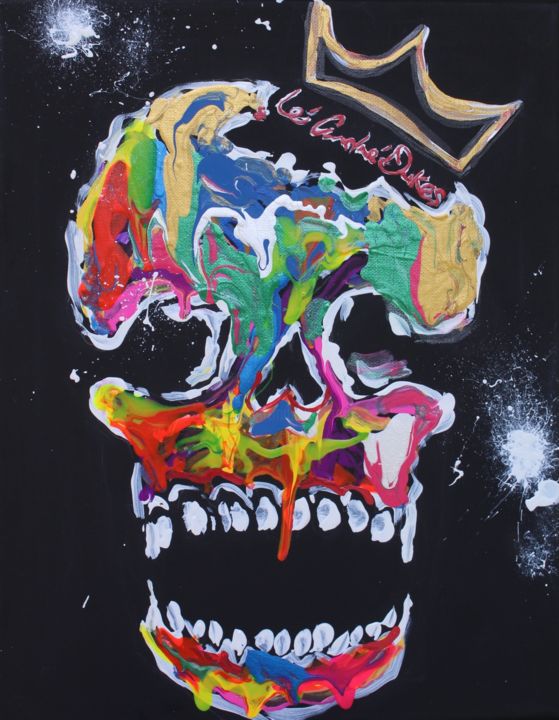 Peinture intitulée "Skully King" par Le' Andre' Jamol Dukes Le' Andre' Scott, Œuvre d'art originale, Acrylique