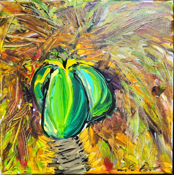 Painting titled "THE PALM" by Le' Andre' Jamol Dukes Le' Andre' Scott, Original Artwork, Acrylic