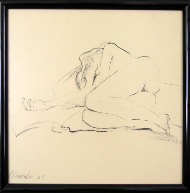 Malerei mit dem Titel "Nude" von Irena Dukule, Original-Kunstwerk
