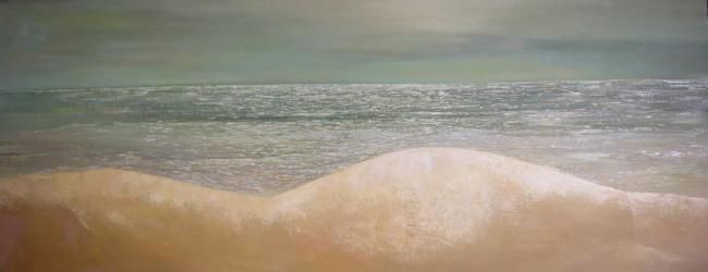 Painting titled "Wonderful Dune" by Irena Dukule, Original Artwork, Oil