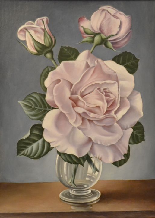 Картина под названием "Цветок" - Игорь Дулуб, Подлинное произведение искусства, Масло