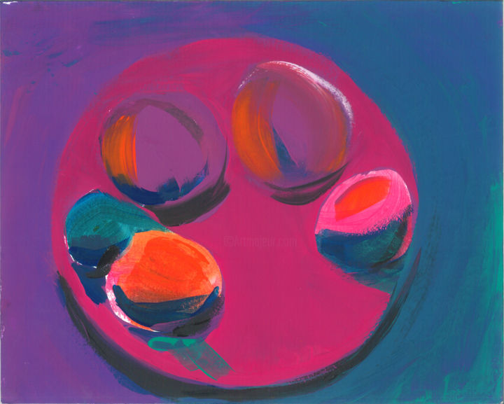 Painting titled "My Hommage to Marti…" by Karishok Dulyan, Original Art, Acrylic