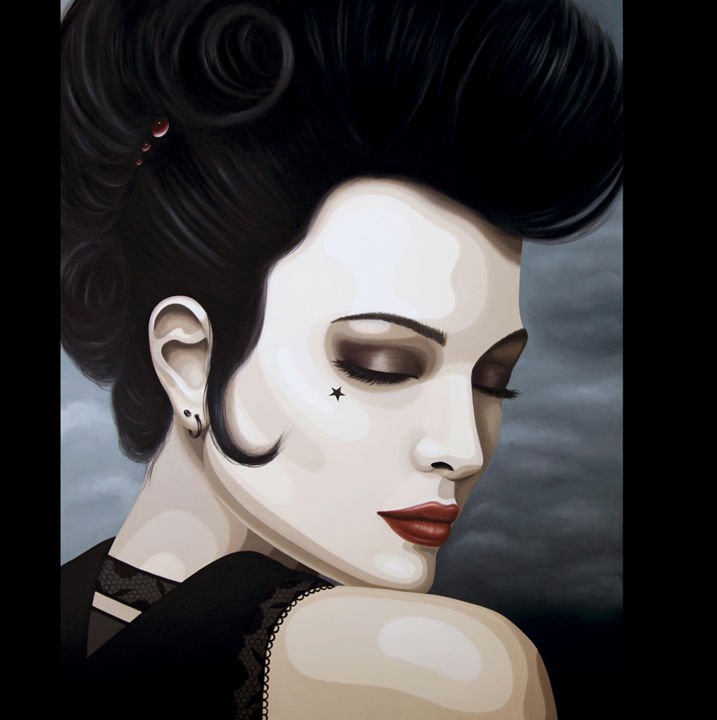 Peinture intitulée "The Rebel Heart" par Duma .., Œuvre d'art originale, Huile