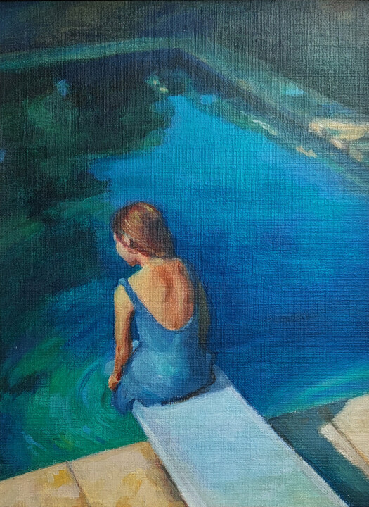 Painting titled "Summer" by Dunja Jung, Original Artwork, Oil