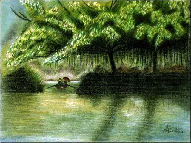 Картина под названием "Un Apres Midi" - Phuong-Linh Duong, Подлинное произведение искусства