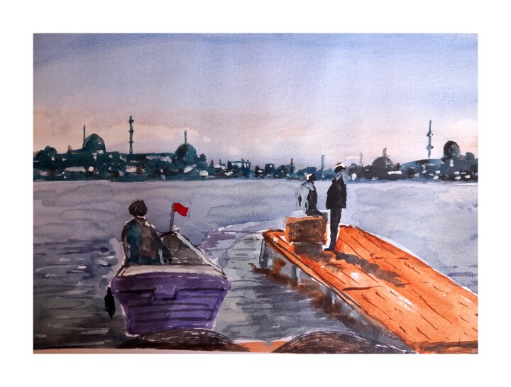 Painting titled "Turquie" by Dupicard, Original Artwork, Watercolor