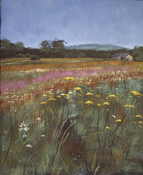 Malerei mit dem Titel "Prairie" von Gérard Dupuch, Original-Kunstwerk, Öl