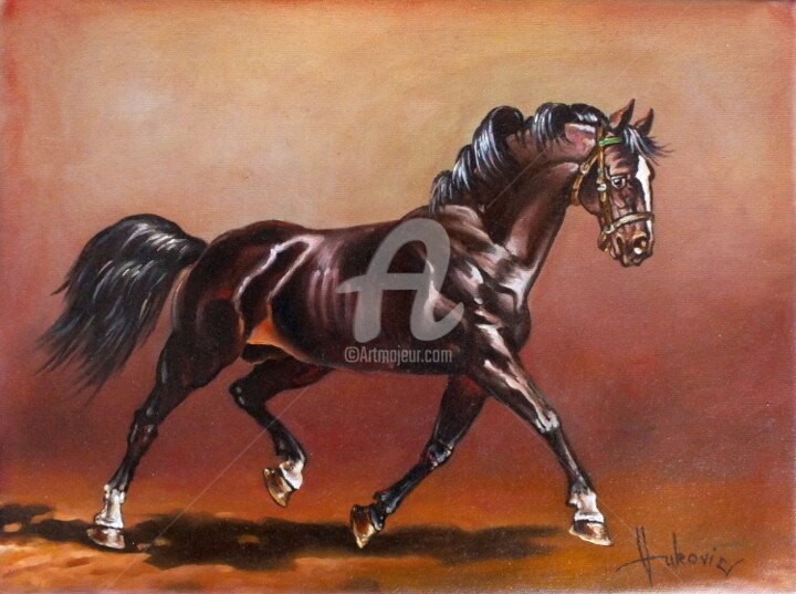"stallion" başlıklı Tablo Dusan Vukovic tarafından, Orijinal sanat, Petrol