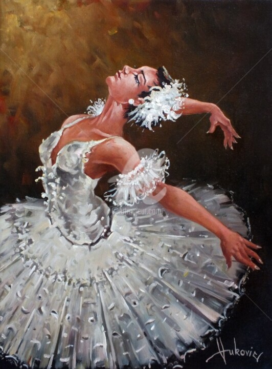 Pintura titulada "ballerina" por Dusan Vukovic, Obra de arte original, Oleo