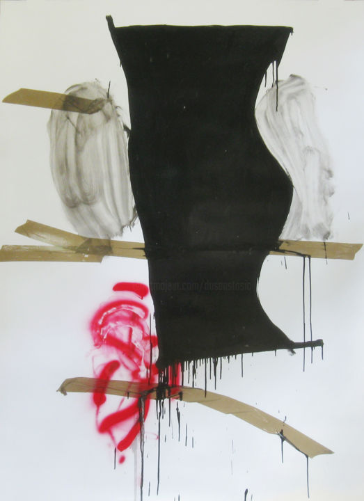 图画 标题为“black vase” 由Dusan Stosic, 原创艺术品, 其他