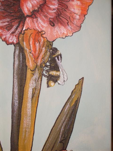 Malarstwo zatytułowany „Detail of Iris and…” autorstwa Janine Westbury - Prowse, Oryginalna praca