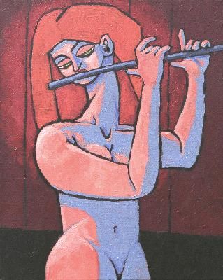 Peinture intitulée "l'audition" par Geoffroy Dussart, Œuvre d'art originale