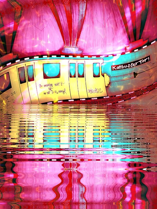 Digitale Künste mit dem Titel "The hell of ,,Kottb…" von Dustin Wolfgramm, Original-Kunstwerk, Digitale Malerei