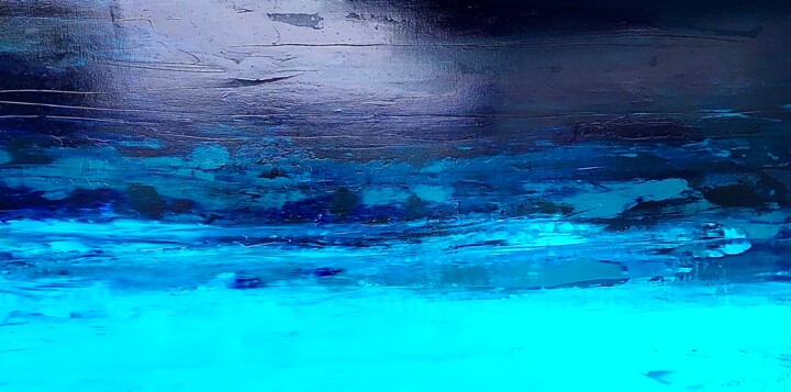 Картина под названием "Ocean Dream" - Dutch Montana, Подлинное произведение искусства, Масло Установлен на Деревянная рама д…