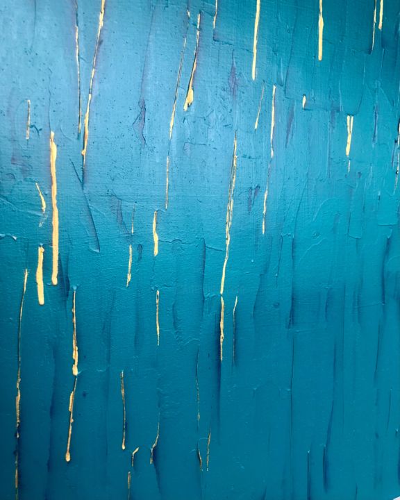 Painting titled "Seafoam Abstract" by Dutch Montana, Original Art, Oil Mounted on Stretcher frame