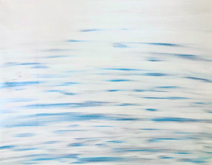 Картина под названием "Snowy Skies I" - Dutch Montana, Подлинное произведение искусства, Масло Установлен на Деревянная рама…
