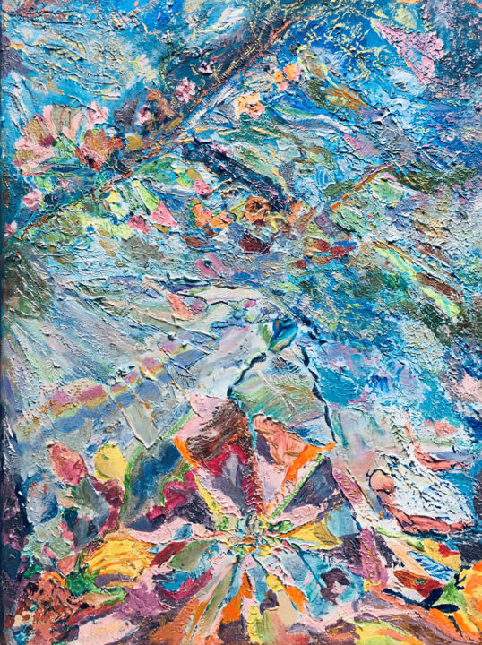 Картина под названием "Dragonfly" - Lusie Schellenberg, Подлинное произведение искусства, Акрил