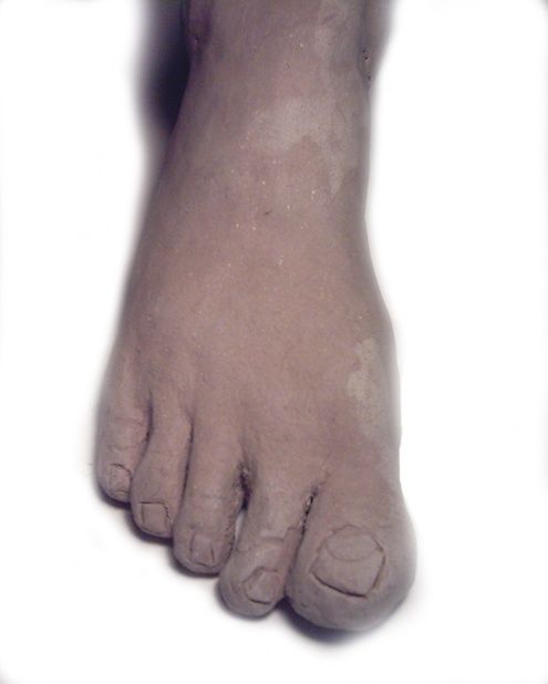 Painting titled "right foot" by Dennis Farris, Original Art,