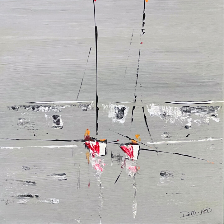 Painting titled "Marine abstaie 2024…" by Dominique Viard (Domi-VRD), Original Artwork, Acrylic