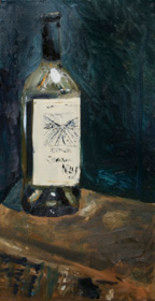 Painting titled "Bottle (Araujo)" by Denise Wellenstein, Original Artwork, Oil