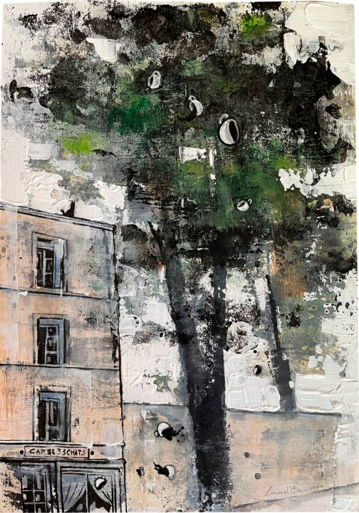 Картина под названием "House of Picasso" - Daniel Gusev (Welz), Подлинное произведение искусства, Акрил Установлен на Деревя…