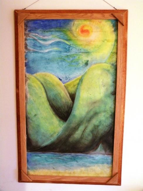 Painting titled "Mountains" by David Henry Wilkerson, Original Artwork