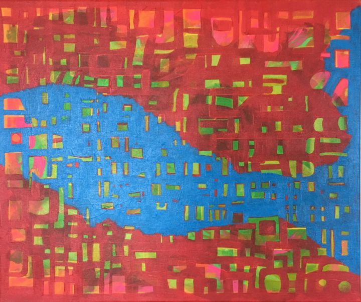 Painting titled "Tropics: isthmus" by Anthony Smith, Original Artwork, Acrylic