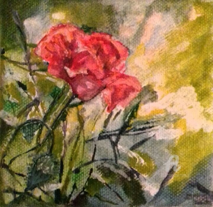 Painting titled "coquelicot" by Dyguiluge, Original Artwork