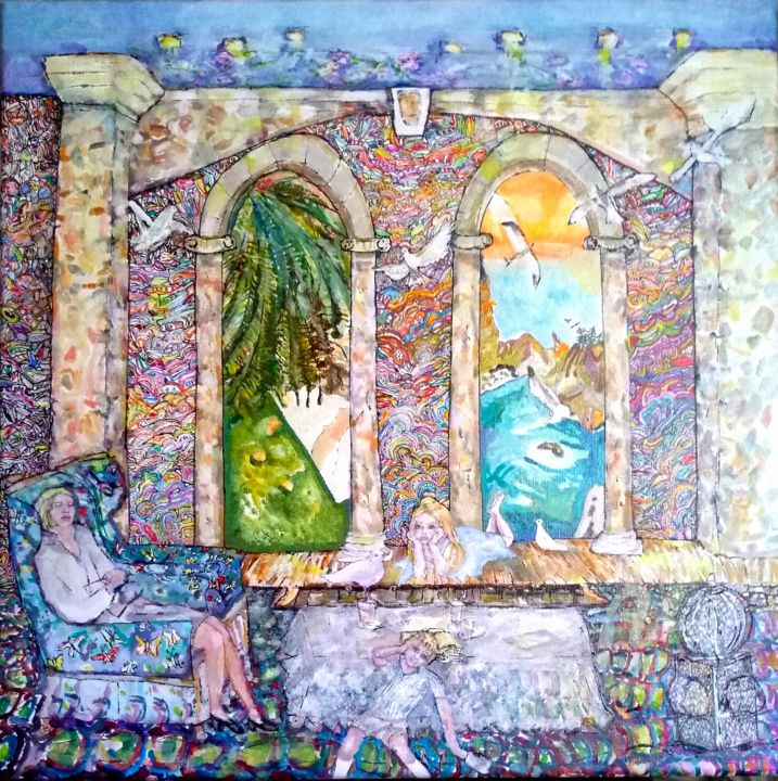 Peinture intitulée "Intermède" par Dyguiluge, Œuvre d'art originale,