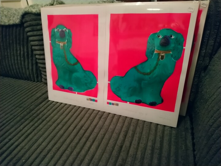 Obrazy i ryciny zatytułowany „Staffordshire Dogs…” autorstwa Dylan Bell (Bells Galleries), Oryginalna praca, Farba w spray'u