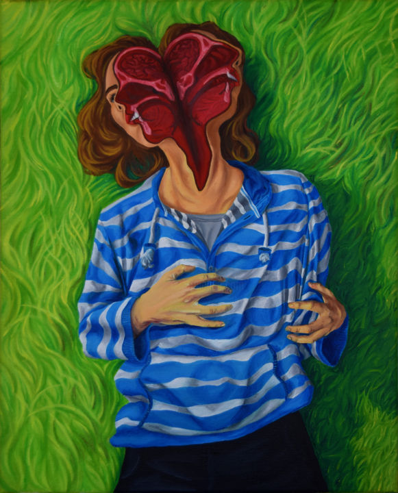 Painting titled "Anhedonia" by Dylan Vera, Original Artwork, Oil