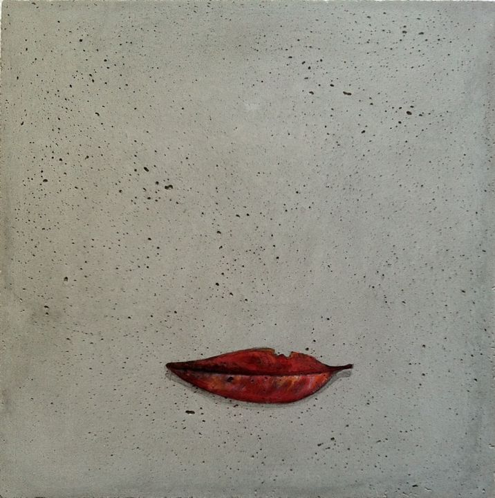 Malerei mit dem Titel "lips" von Dzmitry Vasilenka, Original-Kunstwerk, Acryl