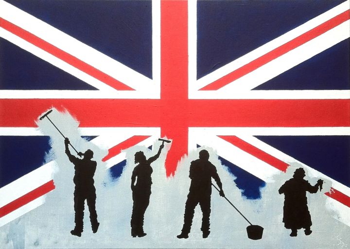 Pintura titulada "Brexit" por Dzmitry Vasilenka, Obra de arte original, Acrílico